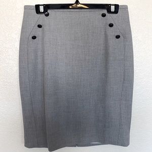 White House Black Market Gray Pencil Skirt Size 4